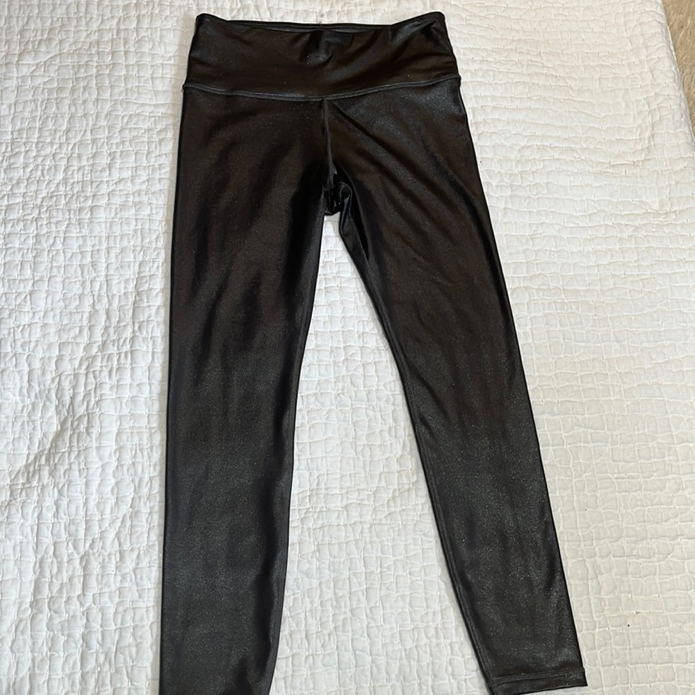 Athleta shiny silvery legging
